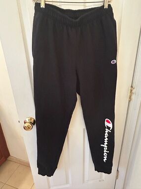 Champion Black Joggers with Script Logo